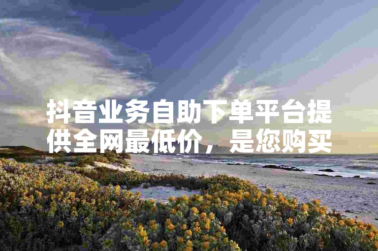 抖音业务自助下单平台提供全网最低价，是您购买抖音GIF的最佳选择。