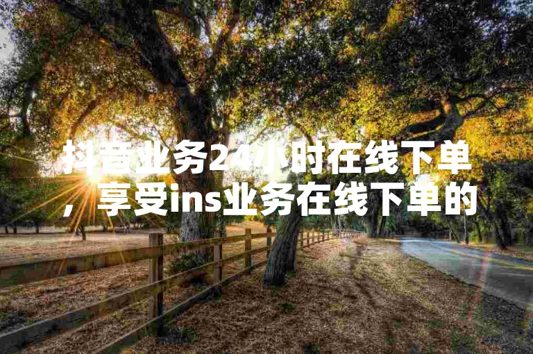 抖音业务24小时在线下单，享受ins业务在线下单的便捷服务。