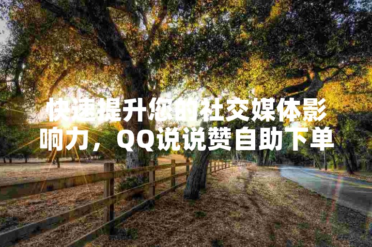 快速提升您的社交媒体影响力，QQ说说赞自助下单平台与KS直播粉机器人自助服务助您轻松获得30K粉丝关注。