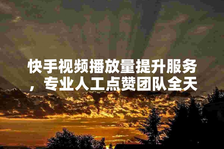 快手视频播放量提升服务，专业人工点赞团队全天候在线支持。
