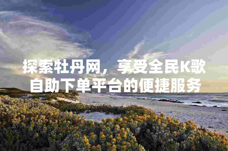 探索牡丹网，享受全民K歌自助下单平台的便捷服务，体验高效低价的dy业务代刷，轻松获得五十个优势！