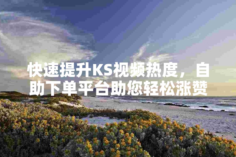 快速提升KS视频热度，自助下单平台助您轻松涨赞！