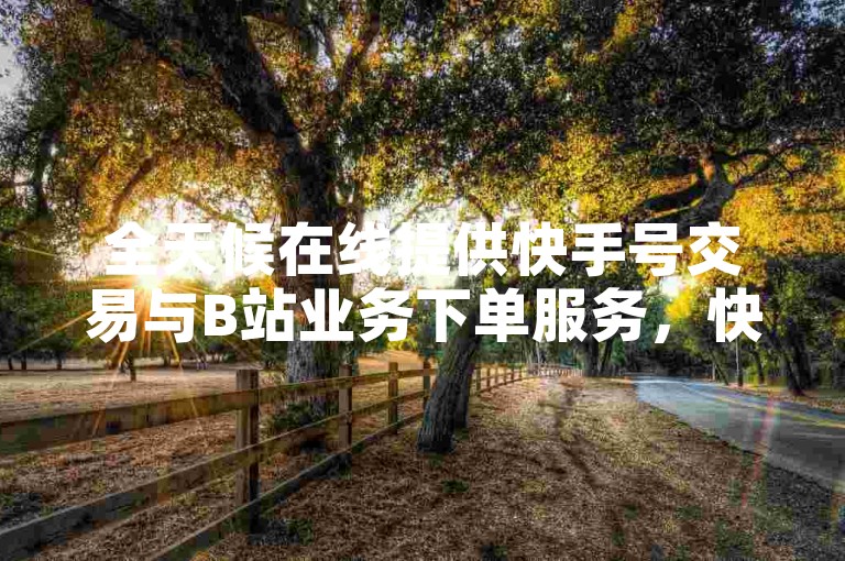 全天候在线提供快手号交易与B站业务下单服务，快速便捷。