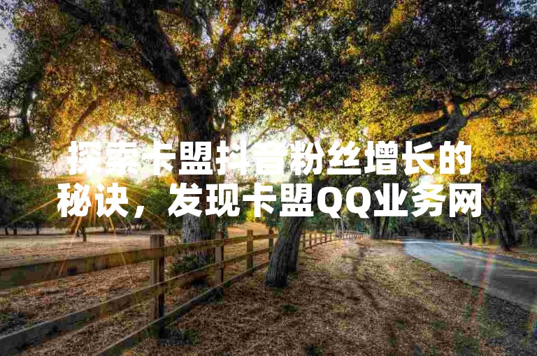 探索卡盟抖音粉丝增长的秘诀，发现卡盟QQ业务网的专业服务，体验高效点赞下单平台的便捷。
