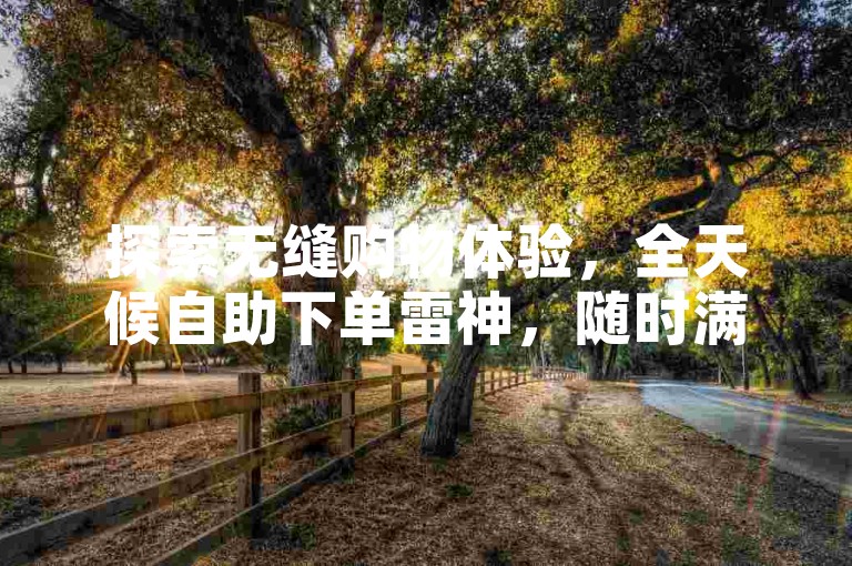 探索无缝购物体验，全天候自助下单雷神，随时满足您的购买需求。