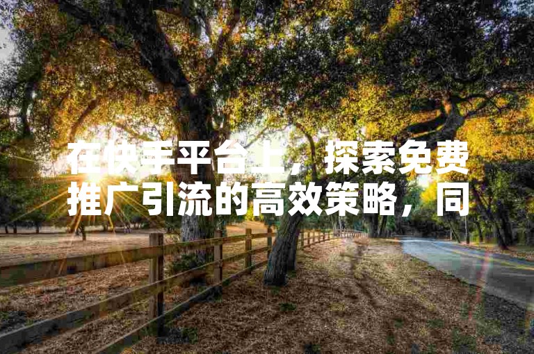 在快手平台上，探索免费推广引流的高效策略，同时了解如何安全地增加点赞数以提升内容曝光度。