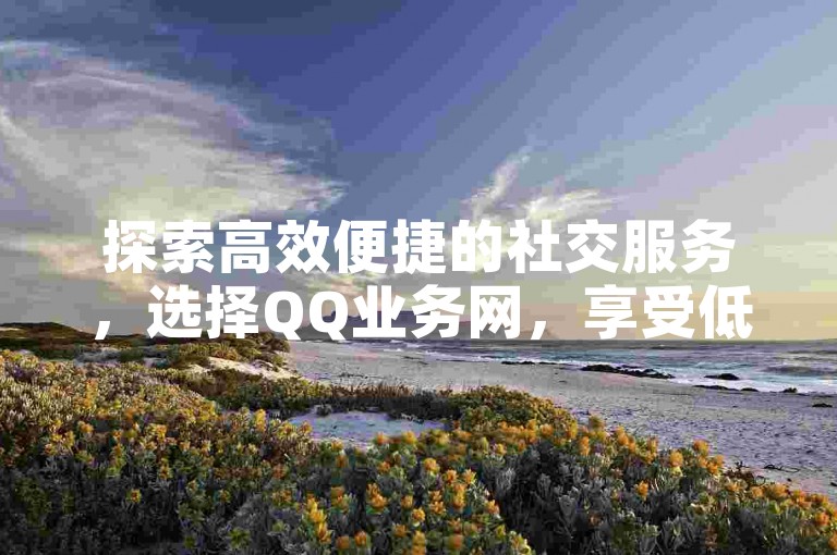 探索高效便捷的社交服务，选择QQ业务网，享受低价下单平台的专属优惠。