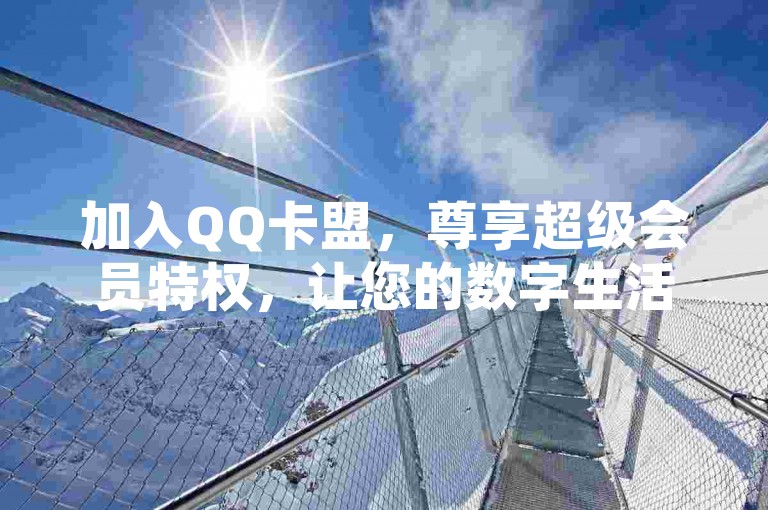 加入QQ卡盟,尊享超级会员特权,让您的数字生活更加精彩!