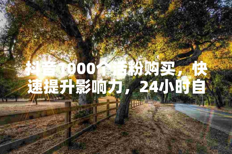抖音1000个活粉购买，快速提升影响力，24小时自助下单，全网最低价平台。