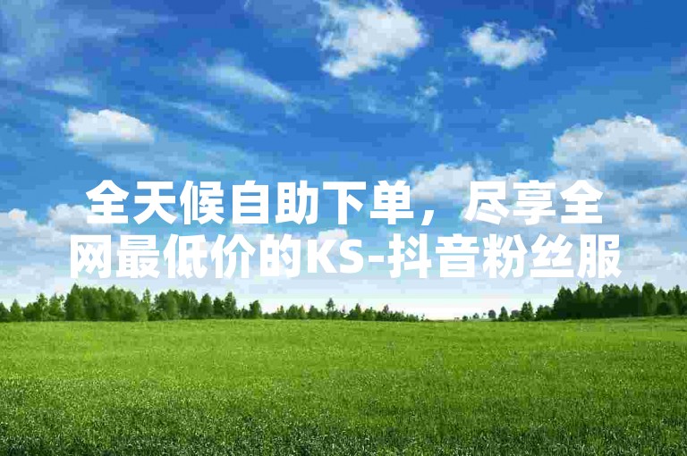 全天候自助下单，尽享全网最低价的KS-抖音粉丝服务，质优价廉等你来体验。