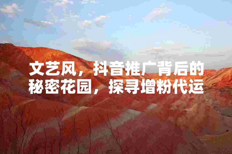 文艺风，抖音推广背后的秘密花园，探寻增粉代运营公司的挑选诀窍，2025年必备指南！，专业风，深度剖析抖音推广公司，揭秘增粉代运营公司的精准选择方法，2025必知要点！，活泼风，嘿！想知道抖音增粉代运营公司怎么选？抖音推广公司独家爆料来啦，2025必学秘籍！，严谨风，抖音推广公司的权威揭秘，关于抖音增粉代运营公司的正确选择之道，2025必学知识！