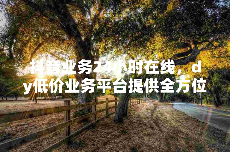 抖音业务24小时在线，dy低价业务平台提供全方位服务。