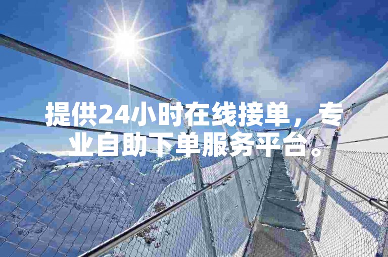 提供24小时在线接单，专业自助下单服务平台。