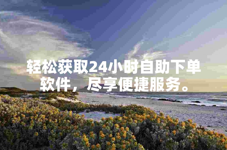 轻松获取24小时自助下单软件，尽享便捷服务。
