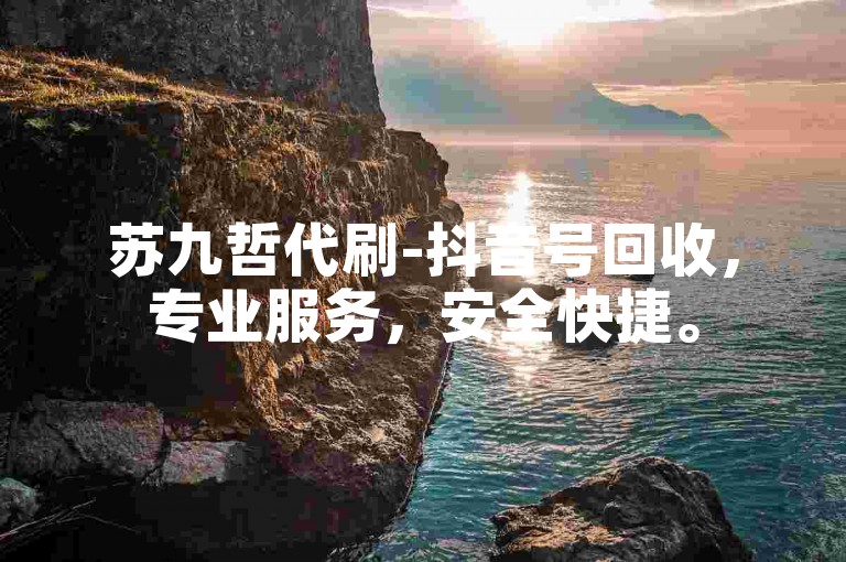 苏九哲代刷-抖音号回收,专业服务,安全快捷。