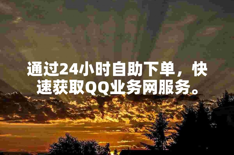 通过24小时自助下单，快速获取QQ业务网服务。