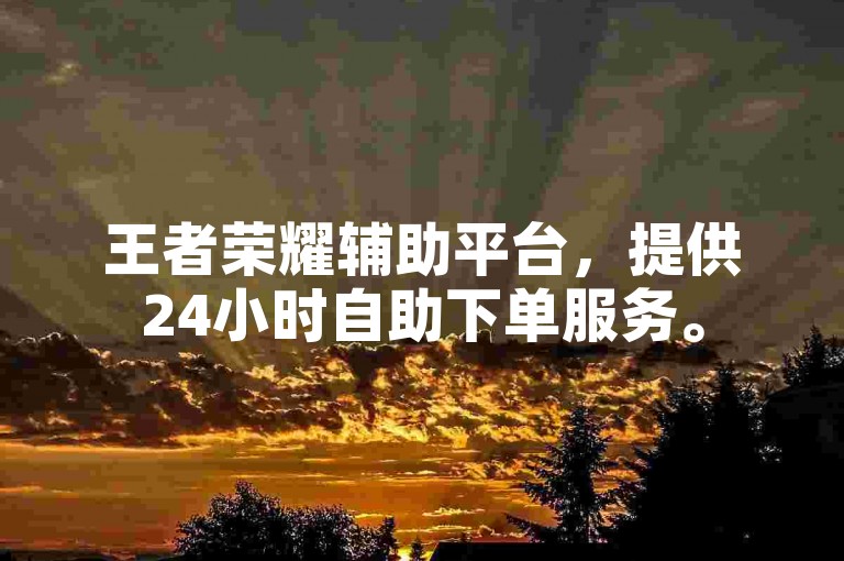 王者荣耀辅助平台，提供24小时自助下单服务。