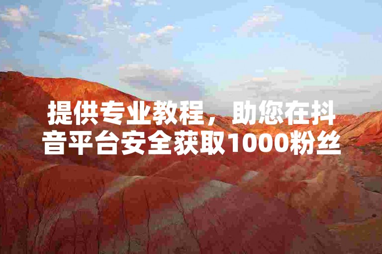 提供专业教程,助您在抖音平台安全获取1000粉丝。