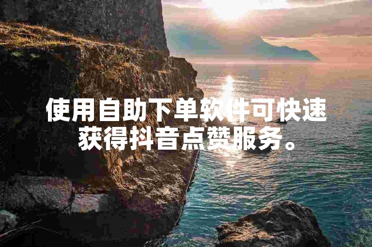 使用自助下单软件可快速获得抖音点赞服务。