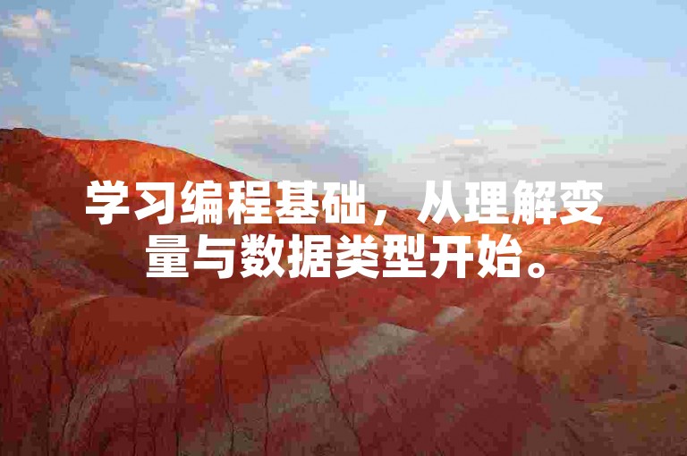 学习编程基础,从理解变量与数据类型开始。
