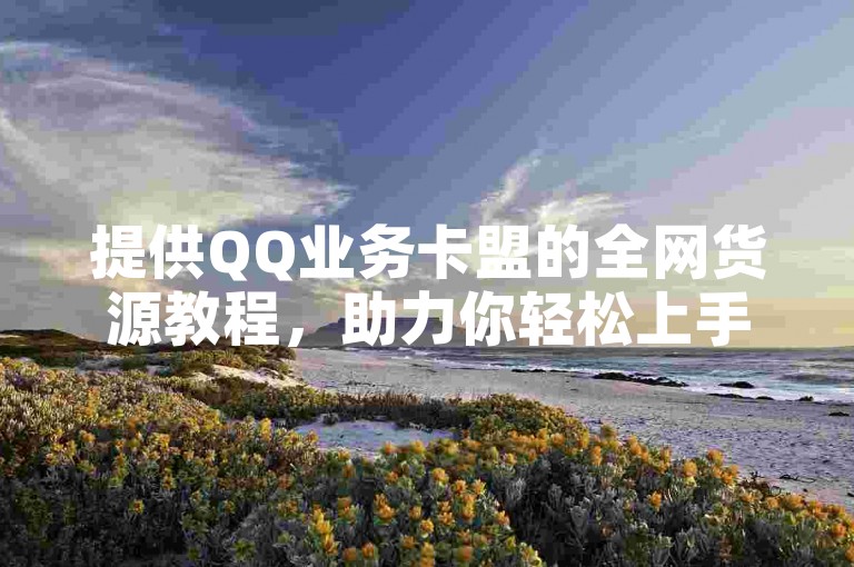 提供QQ业务卡盟的全网货源教程，助力你轻松上手。