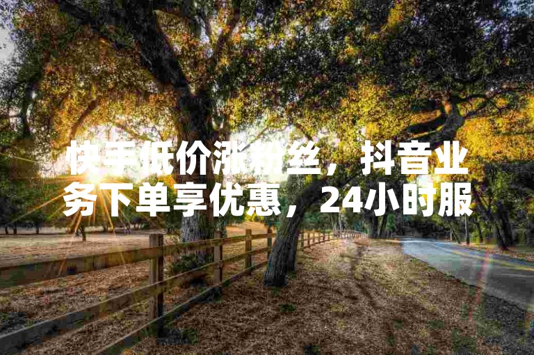 快手低价涨粉丝，抖音业务下单享优惠，24小时服务。