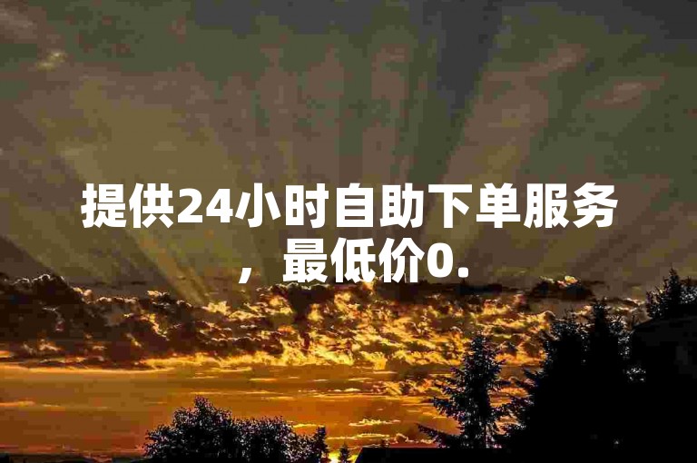 提供24小时自助下单服务，最低价0.5元100赞。