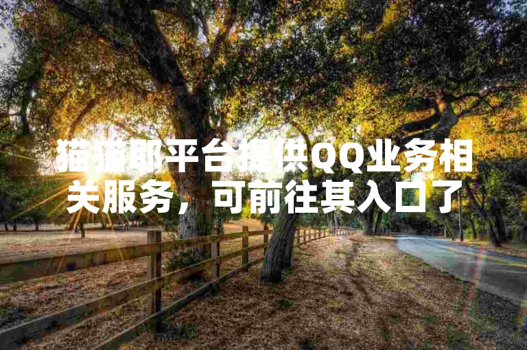 猫猫耶平台提供QQ业务相关服务,可前往其入口了解详情。