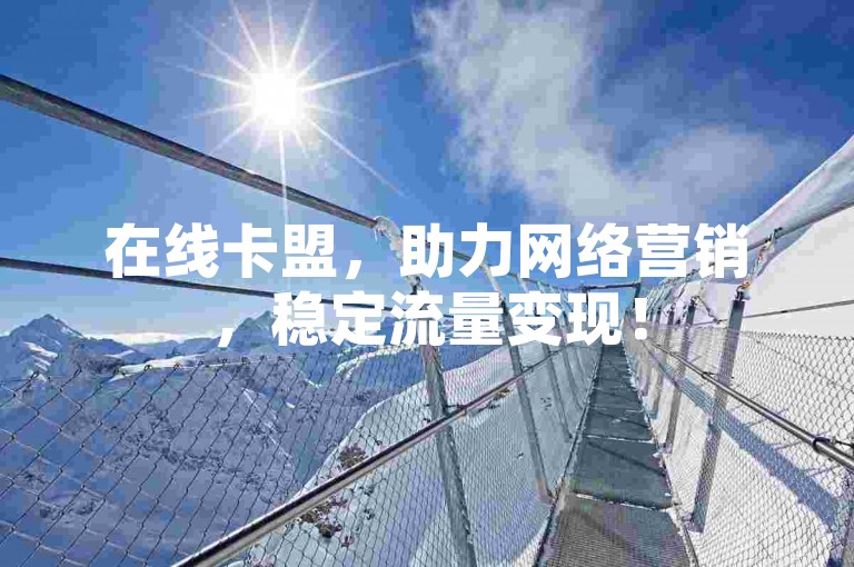 在线卡盟，助力网络营销，稳定流量变现！