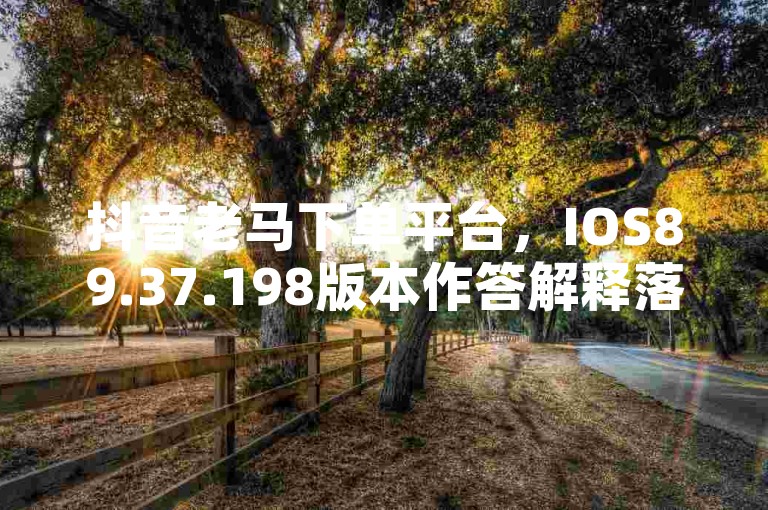 抖音老马下单平台，IOS89.37.198版本作答解释落实。