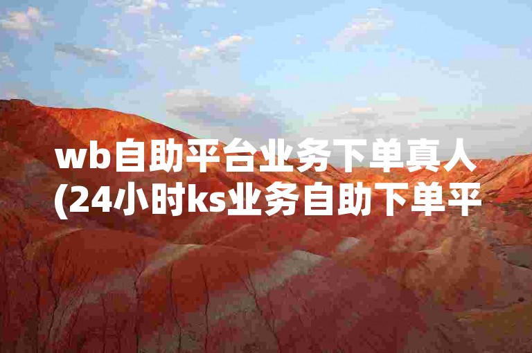 wb自助平台业务下单真人(24小时ks业务自助下单平台)