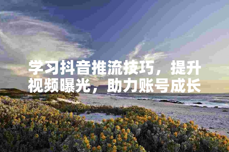 学习抖音推流技巧，提升视频曝光，助力账号成长。