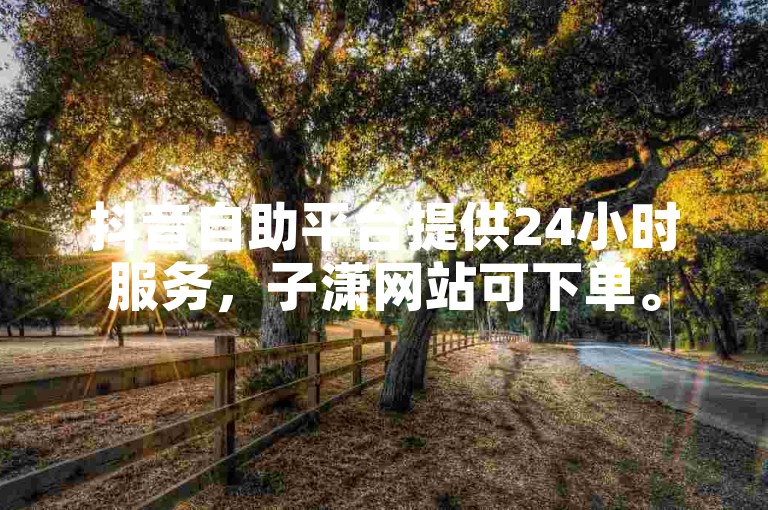 抖音自助平台提供24小时服务,子潇网站可下单。