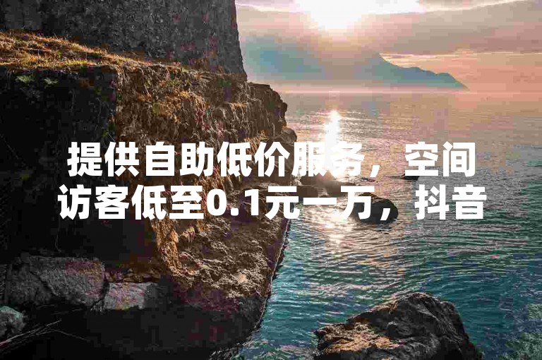 提供自助低价服务，空间访客低至0.1元一万，抖音点赞24小时快速到账。