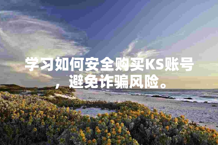 学习如何安全购买KS账号，避免诈骗风险。