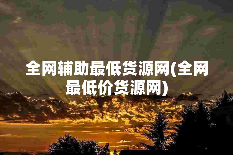 全网辅助最低货源网(全网最低价货源网)
