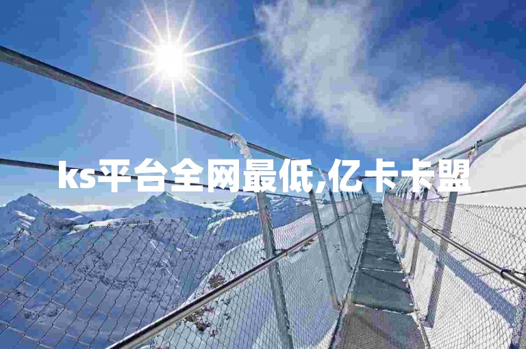 ks平台全网最低,亿卡卡盟