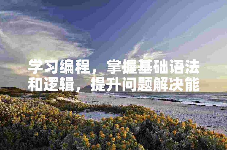 学习编程,掌握基础语法和逻辑,提升问题解决能力。