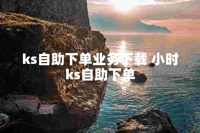 ks自助下单业务下载 小时ks自助下单