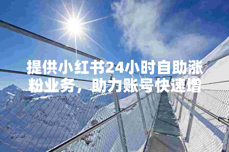 提供小红书24小时自助涨粉业务,助力账号快速增粉。