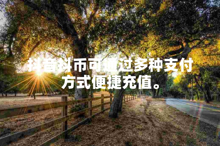 抖音抖币可通过多种支付方式便捷充值。