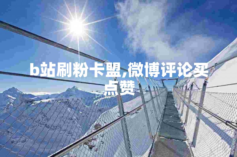 b站刷粉卡盟,微博评论买点赞