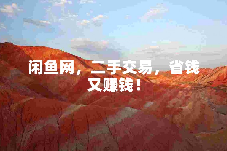 闲鱼网，二手交易，省钱又赚钱！