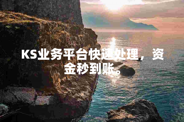 KS业务平台快速处理，资金秒到账。
