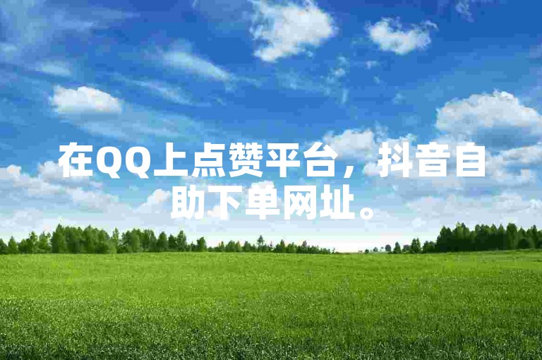 在QQ上点赞平台,抖音自助下单网址。