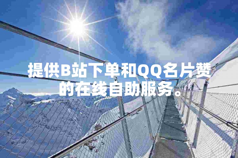 提供B站下单和QQ名片赞的在线自助服务。