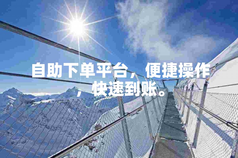 自助下单平台,便捷操作,快速到账。