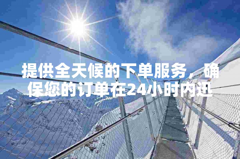 提供全天候的下单服务，确保您的订单在24小时内迅速完成。