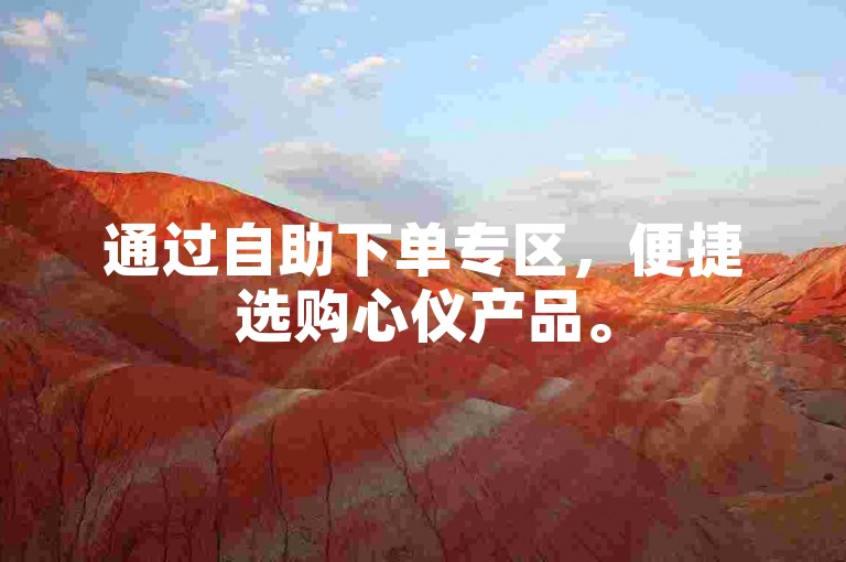 通过自助下单专区,便捷选购心仪产品。
