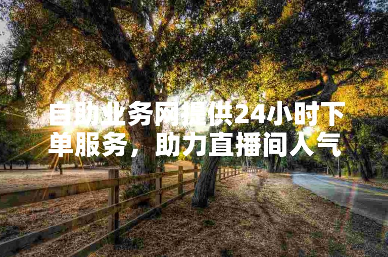 自助业务网提供24小时下单服务，助力直播间人气提升。